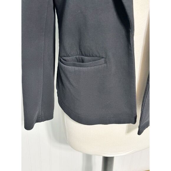 41 Hawthorn Women's Open‎ Front Notch Lapel Blazer Jacket Pockets Black Small - Picture 3 of 11